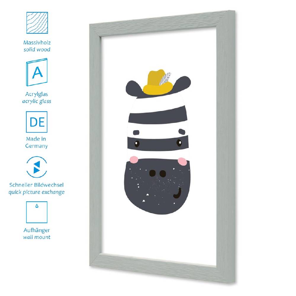 Photolini Bilderrahmen Grau mit Acrylglas 20x30 cm Kauf eins, bekomm eins gratis