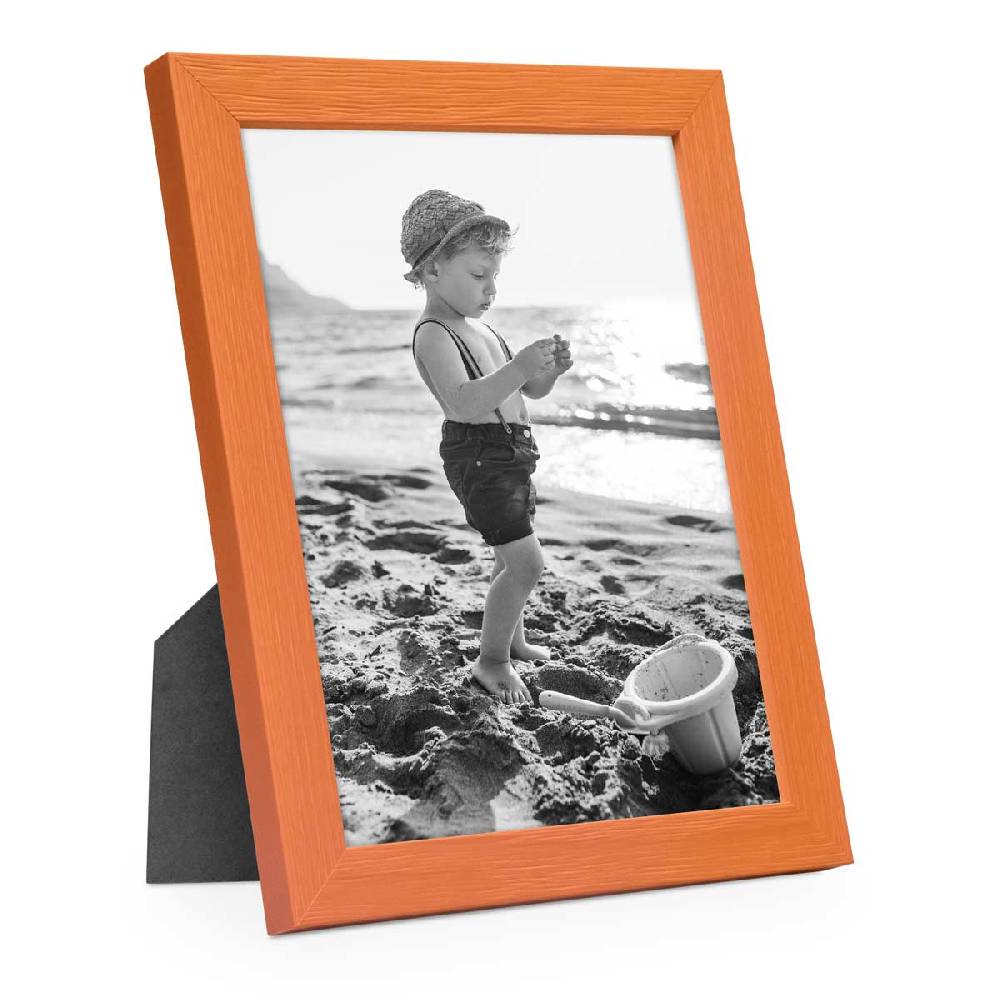 Photolini Bilderrahmen Orange mit Acrylglas