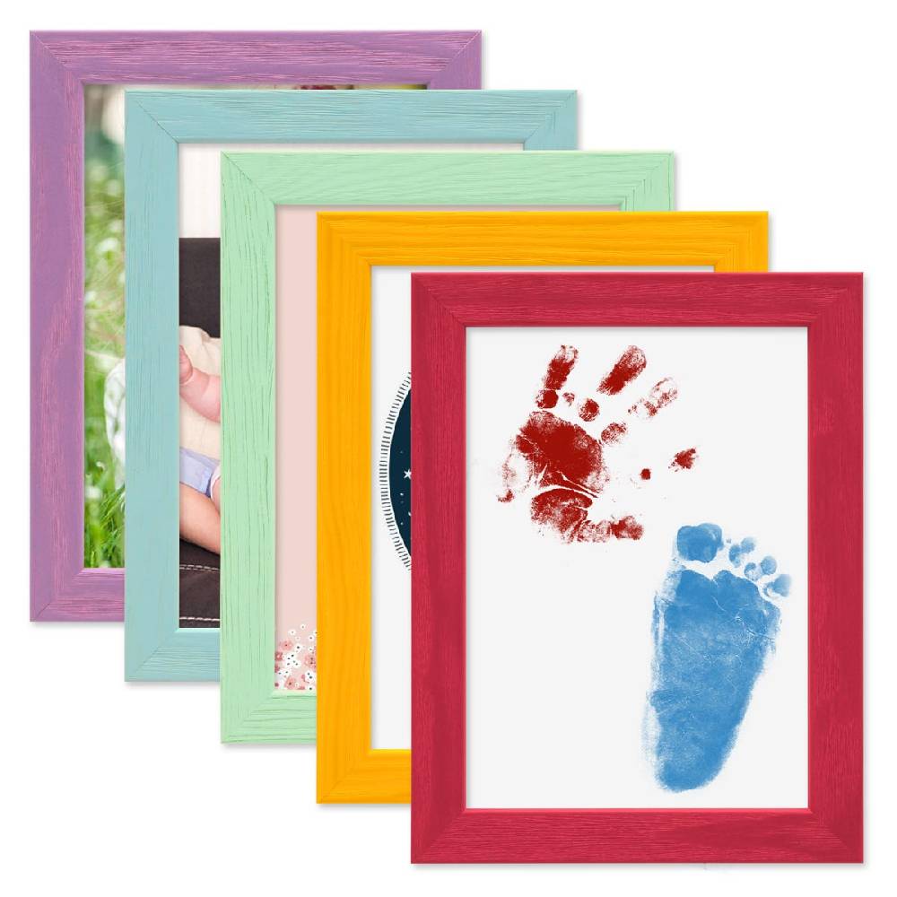 Photolini Bilderrahmen 5er Set Bunt 13x18 cm | Acrylglas