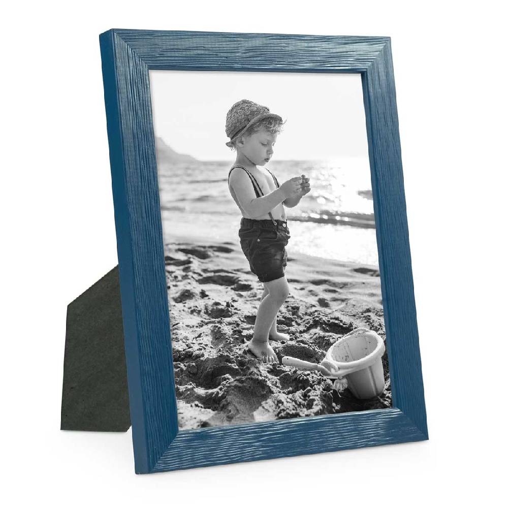 Photolini Bilderrahmen Dunkelblau mit Acrylglas