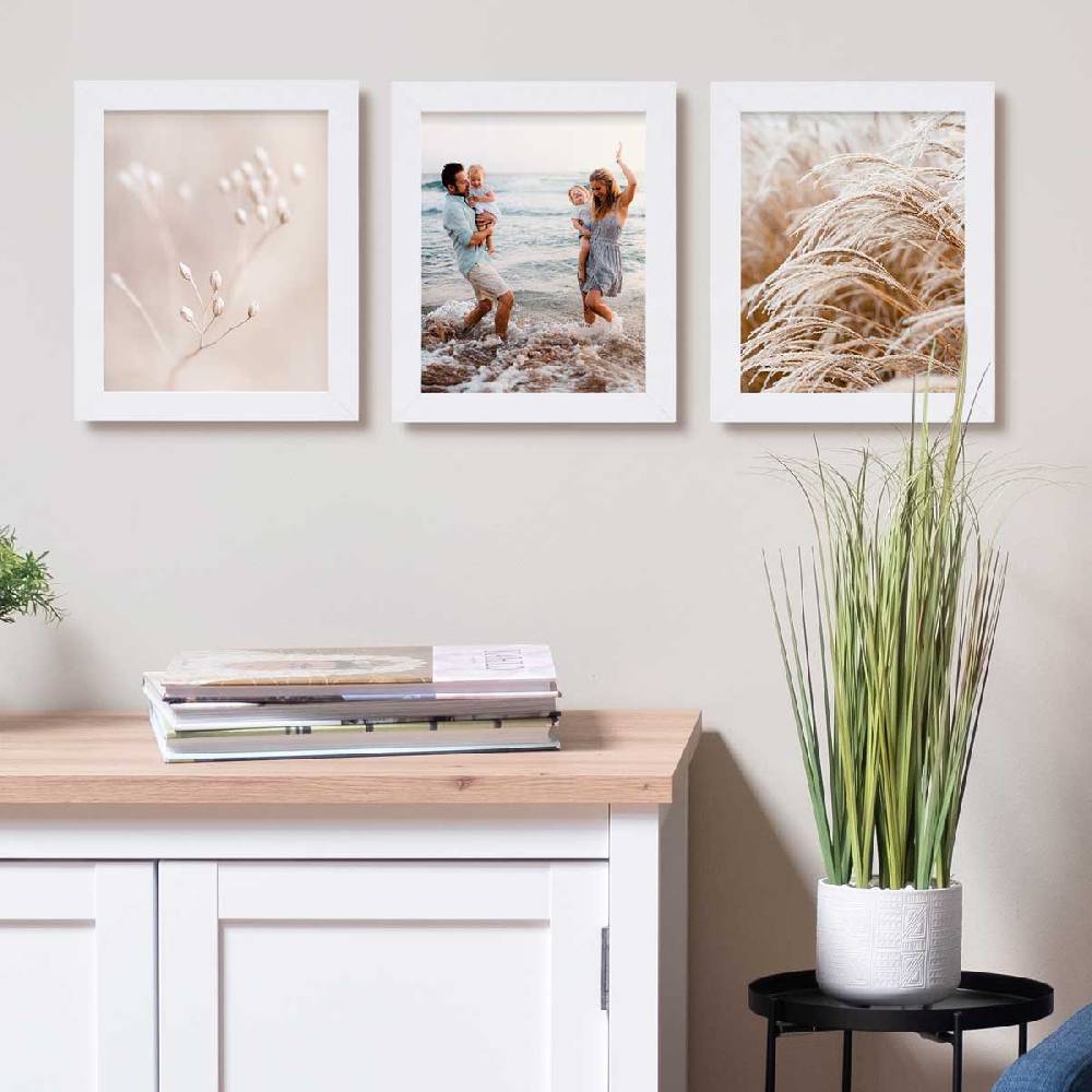 Photolini 10er Bilderrahmen-Set breit 20x25 cm Weiß, MDF-Holz | Acrylglas Limitierter Zeitrabatt