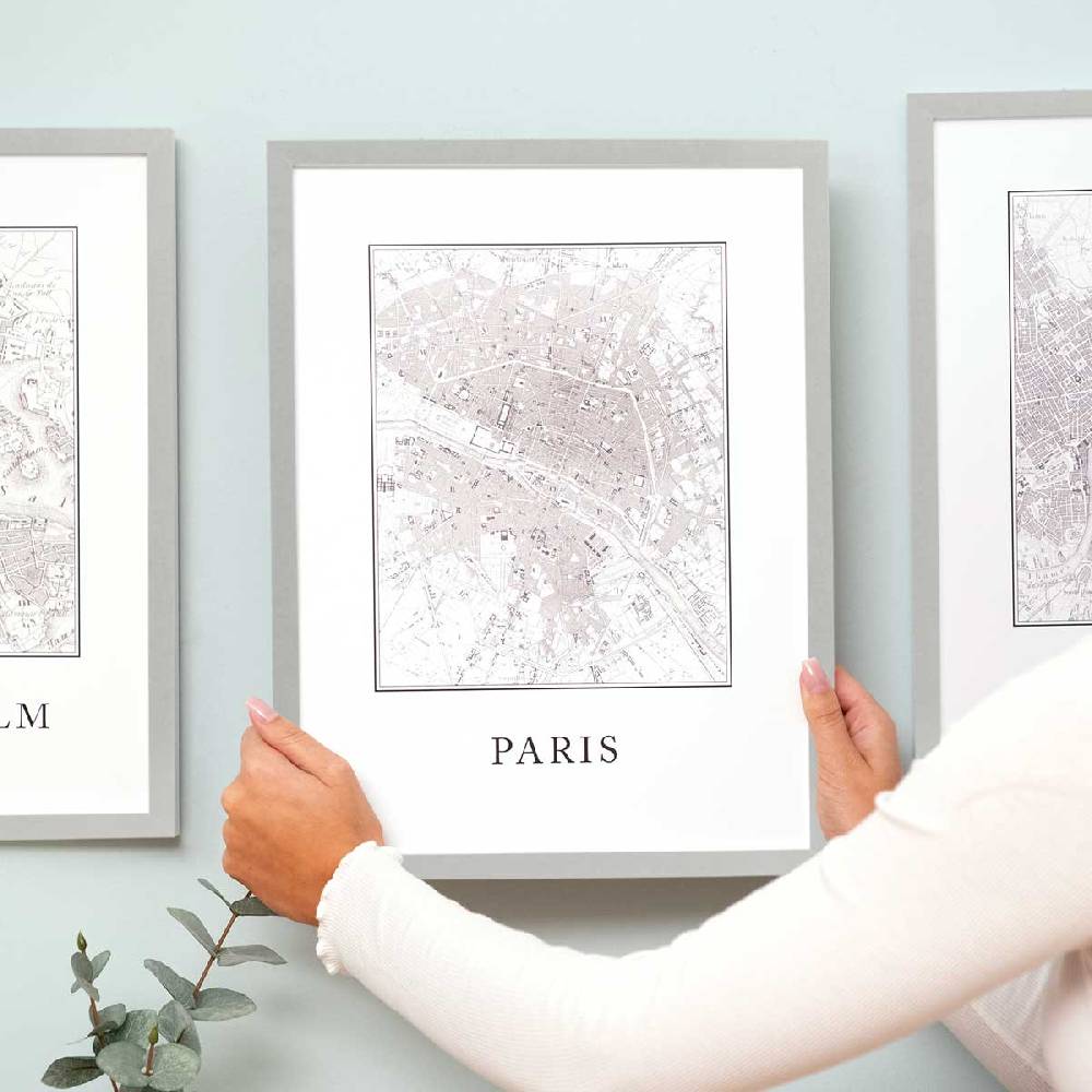 Photolini 10er Set Poster-Bilderrahmen 30x40 cm Modern Silber aus MDF mit Acrylglas Günstig kaufen