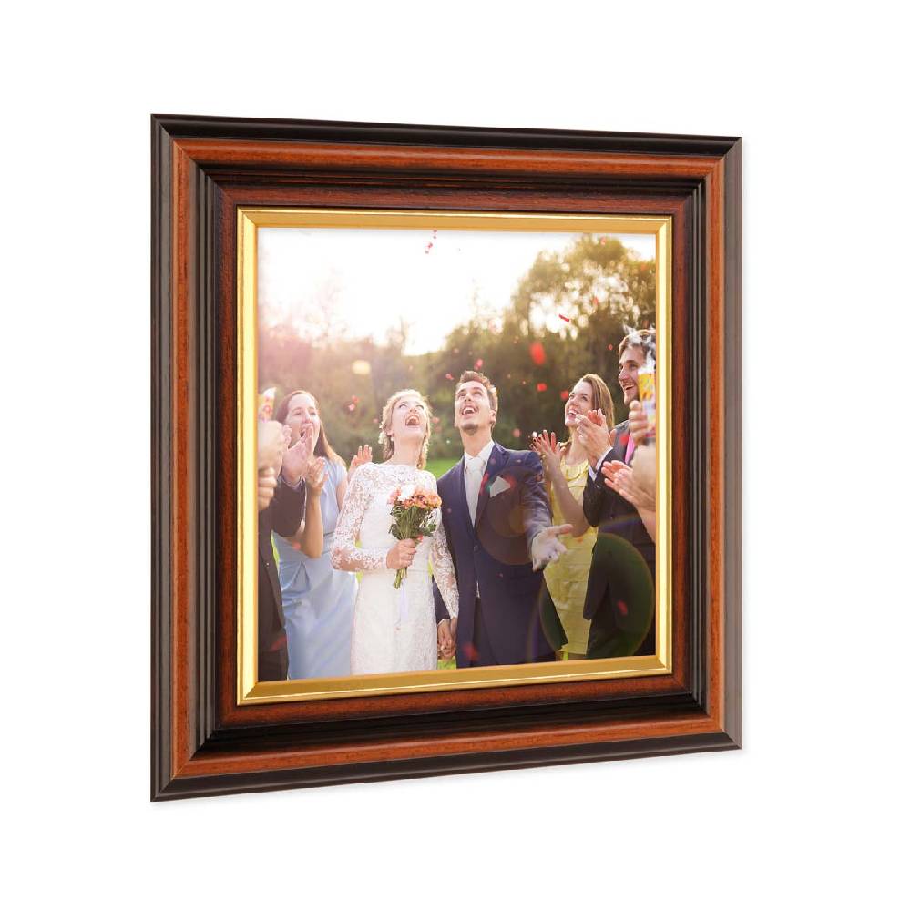 Photolini Bilderrahmen Antik Dunkelbraun Goldkante Begrenztes Angebot