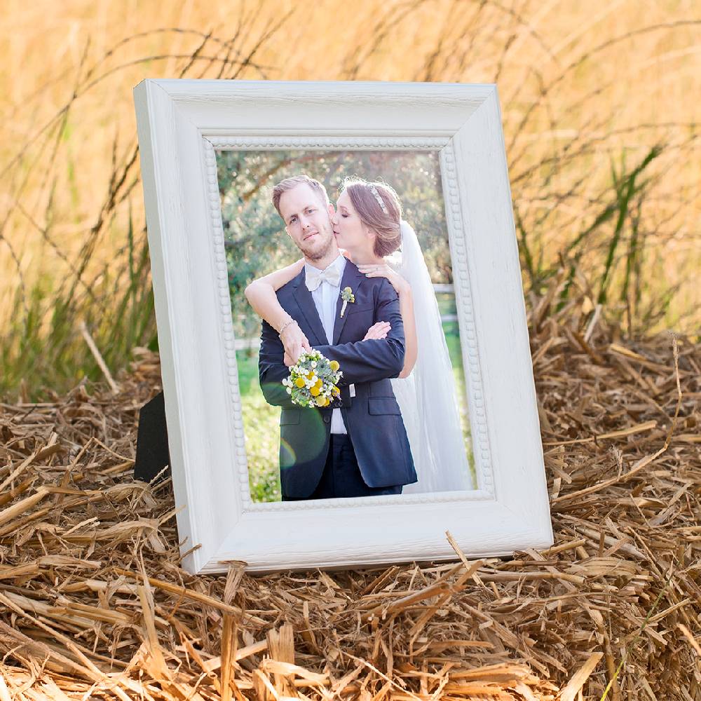Photolini Holz-Bilderrahmen Landhaus-Stil Weiss Online Shopping