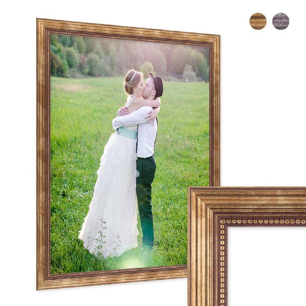 Photolini Barock-Bilderrahmen Gold Antik Holz Weihnachtsangebot