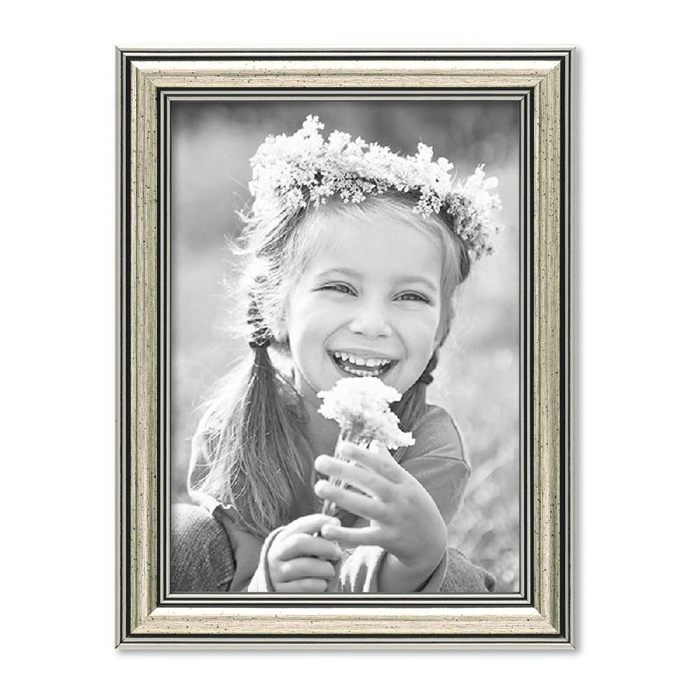 Photolini 3er Bilderrahmen-Set Silber Barock Antik 13x18 cm Fotorahmen Neueste Mode