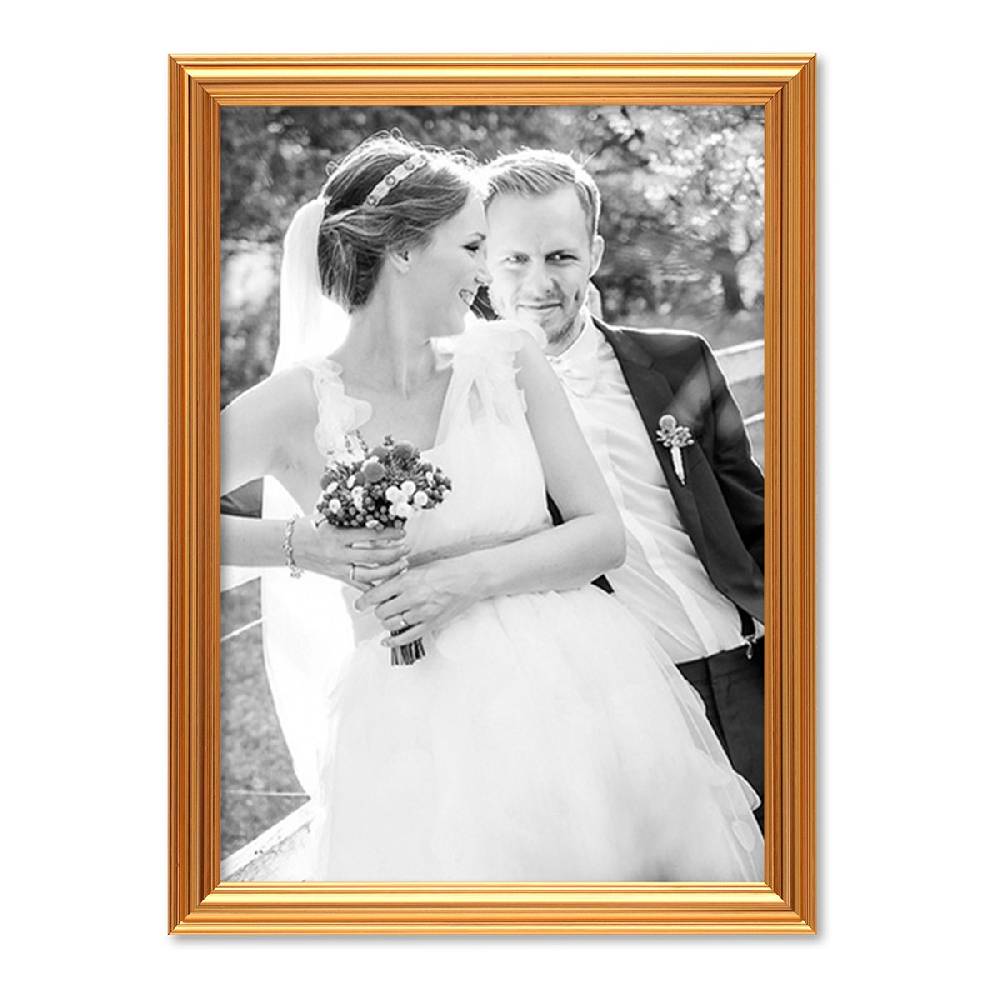 Photolini 3er Bilderrahmen-Set Gold Barock Antik 21x30 cm DIN A4 Fotorahmen Blitzangebot