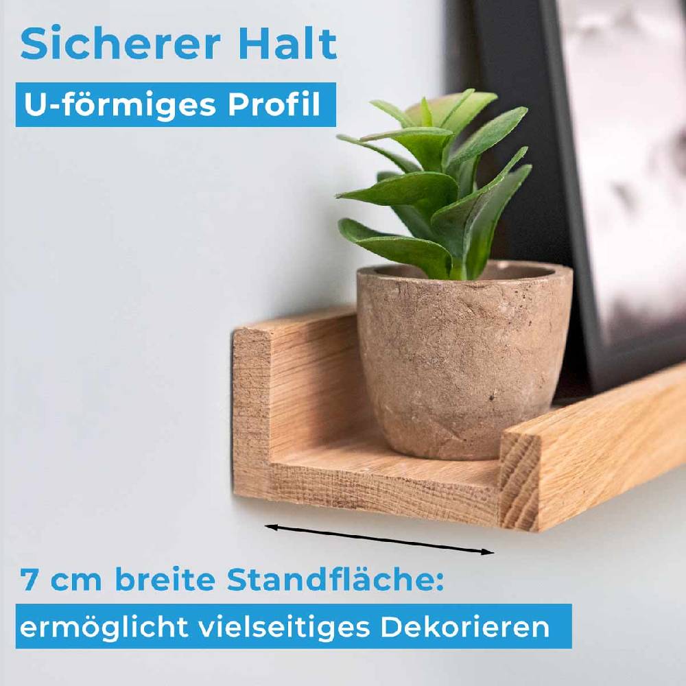 Photolini 2er Set Bilderleiste Schwarz 40 cm Bestseller