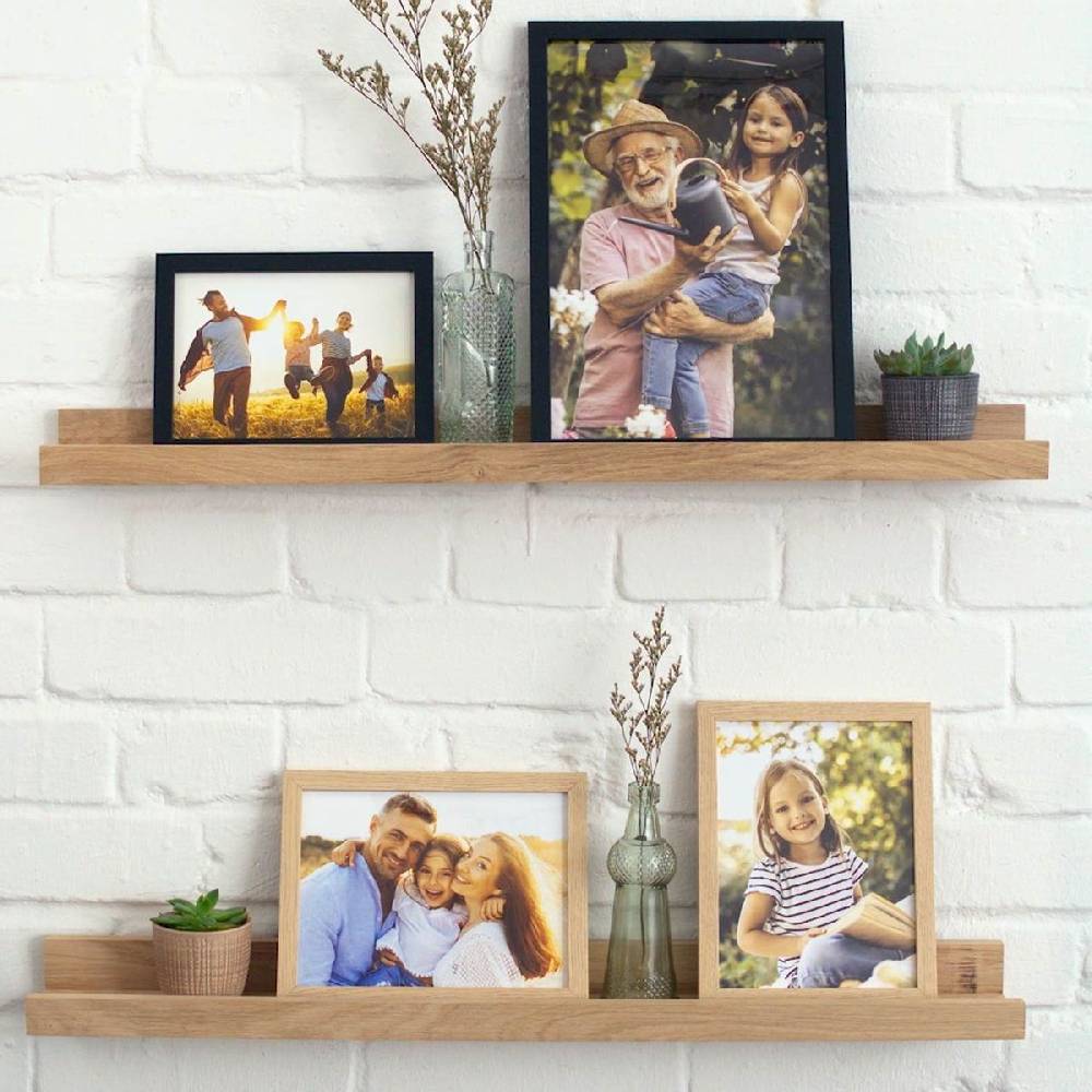 Photolini Bilderleiste Eiche Massiv 70 cm Tägliche Deals