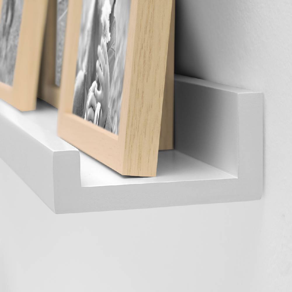 Photolini 4er Set MDF-Bilderrahmen Modern Natur mit Bilderleiste VIP-Rabatte