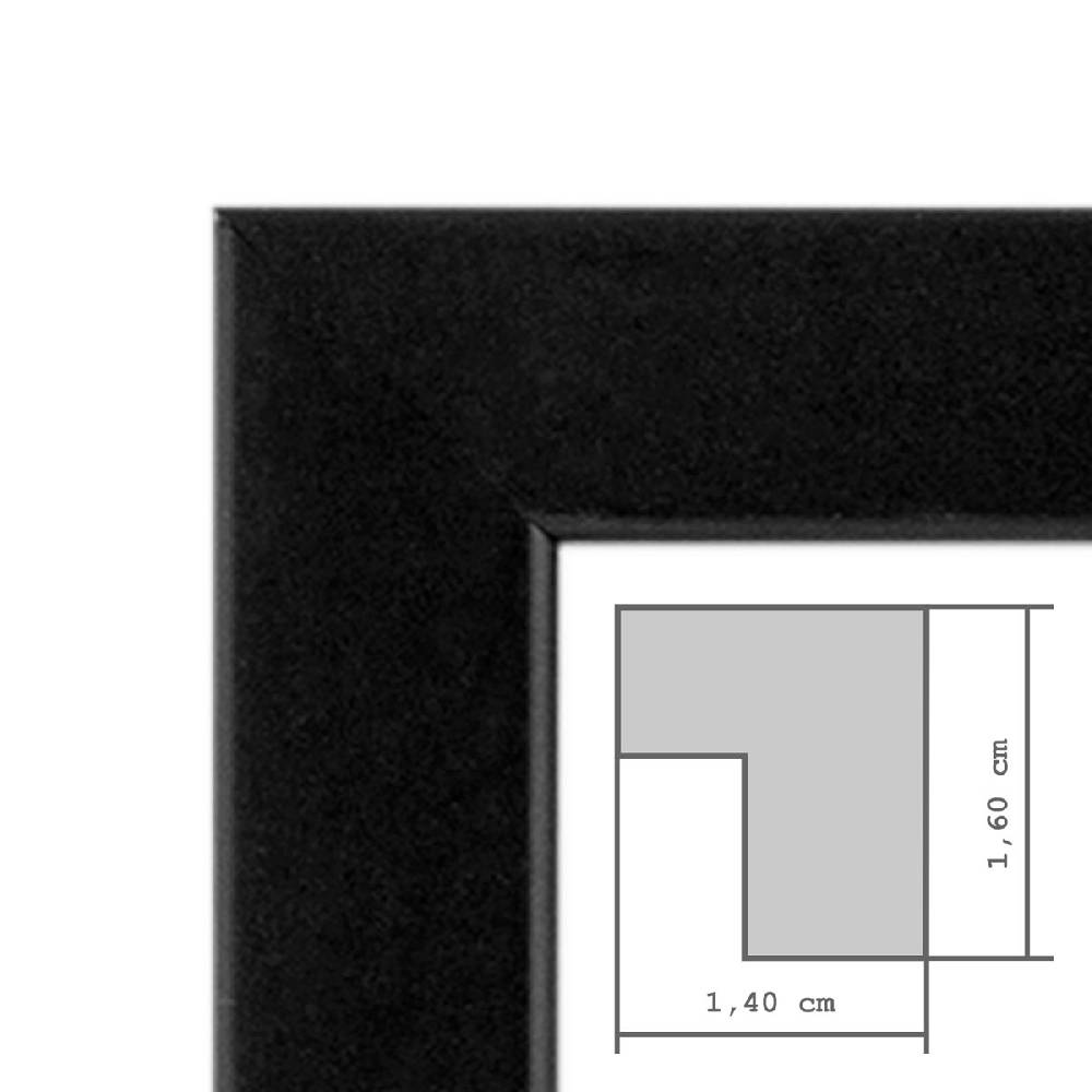 Photolini 14er Bilderrahmen-Set Silber-Schwarz Online
