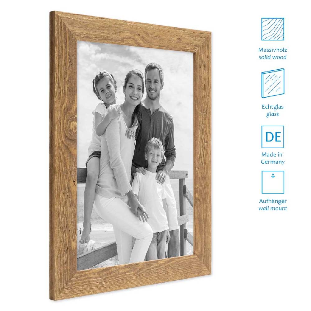 Photolini 9er Bilderrahmen-Set Strandhaus Rustikal Eiche-Optik Cyber Monday