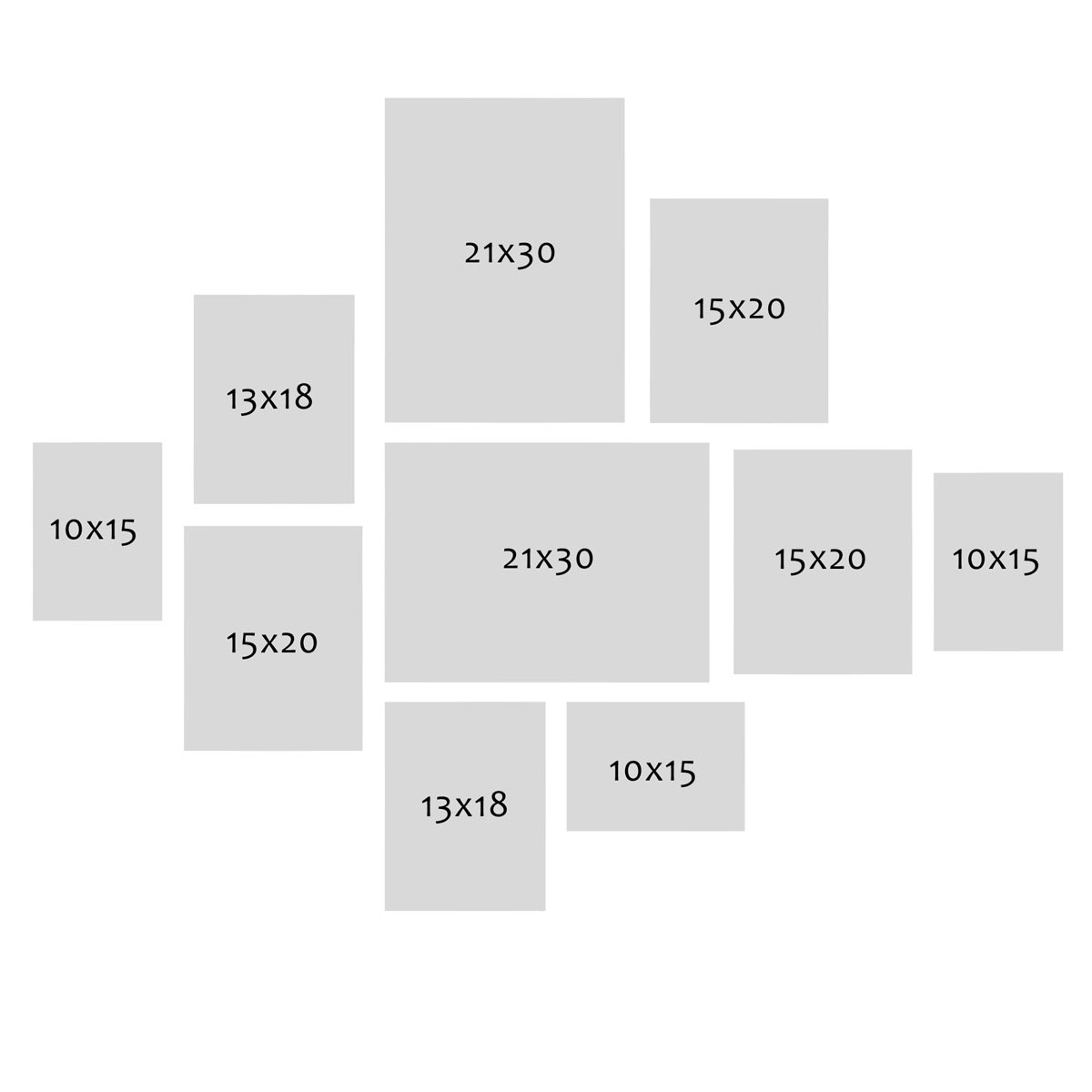 Photolini 10er Set Bilderrahmen Rosa Lila Massivholz 10x15 bis 21x30 cm | Acrylglas Weihnachtsangebot