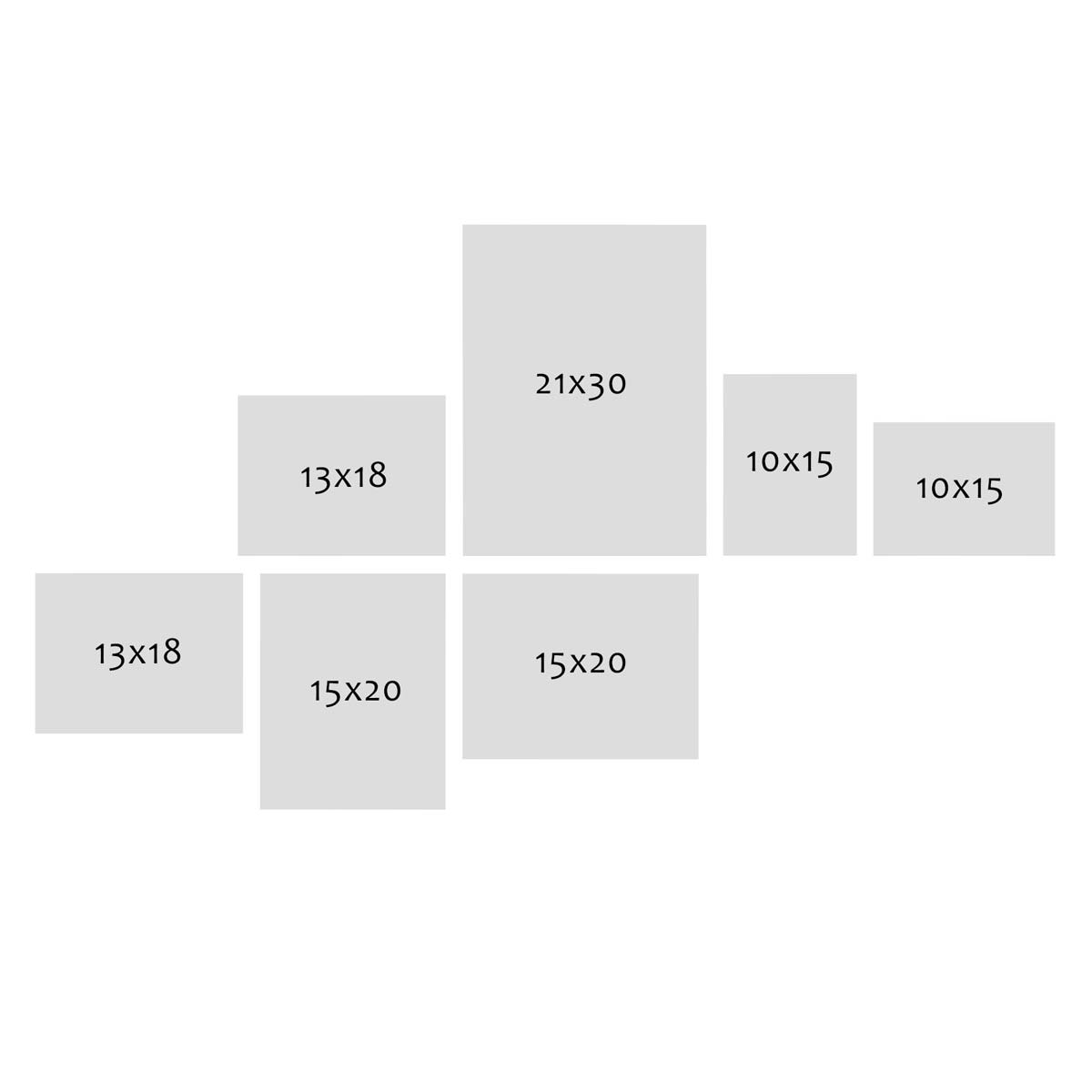 Photolini 7er Bilderrahmen-Set Schwarz breit modern MDF-Holz mit Acrylglas Jubiläumsangebot