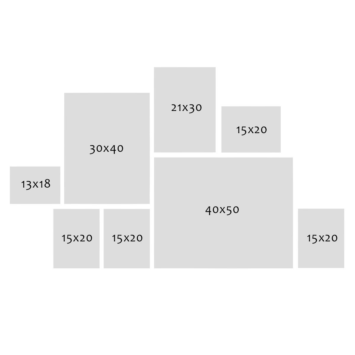 Photolini 8er Bilderrahmen-Set Weiß Massivholz Schmal 13x18 bis 40x50 cm mit Acrylglasscheibe Zeitlich begrenztes Angebot