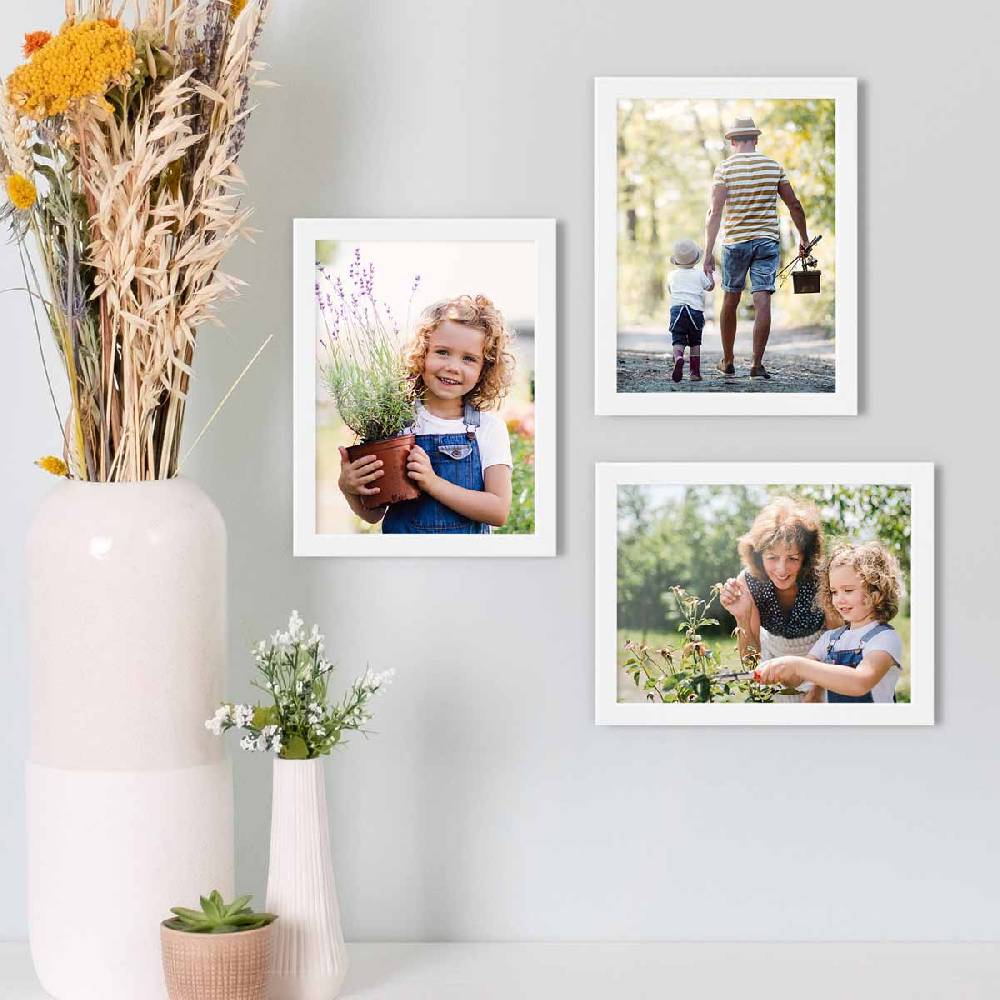 Photolini 10er Bilderrahmen-Set 13x18 cm Modern Weiß aus MDF mit Acrylglas Tägliche Deals