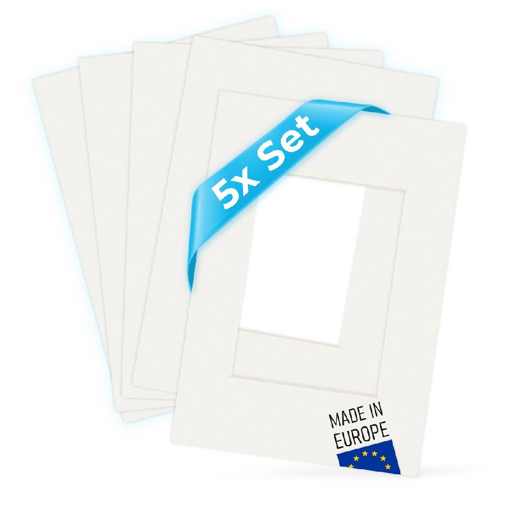 Photolini 5x Passepartout Weiß