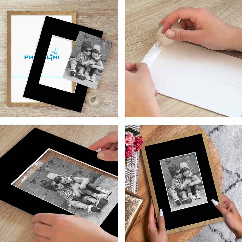 Photolini Passepartout Schwarz Begrenzt auf 3 Tage