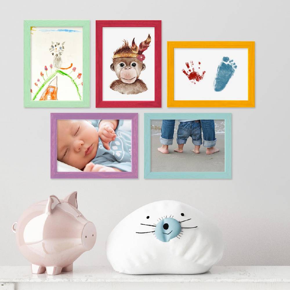Photolini Bilderrahmen 5er Set Bunt 15x20 cm | Acrylglas Valentinstagsangebot