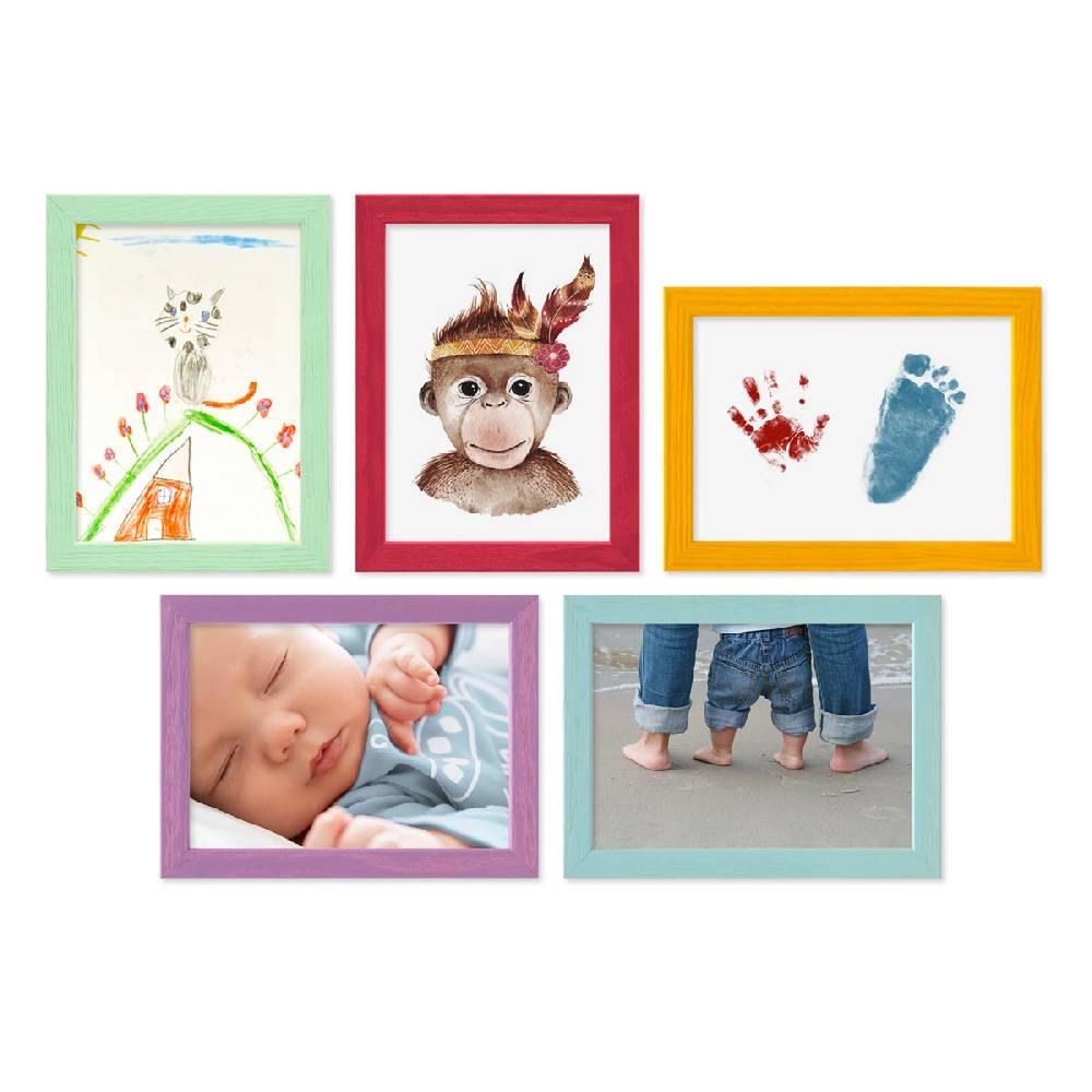 Photolini Bilderrahmen 5er Set Bunt 15x20 cm | Acrylglas Valentinstagsangebot