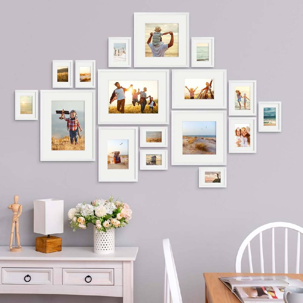 Photolini Passepartouts Creme-Weiß für 17er Rahmen-Set No.2 Blitzangebot