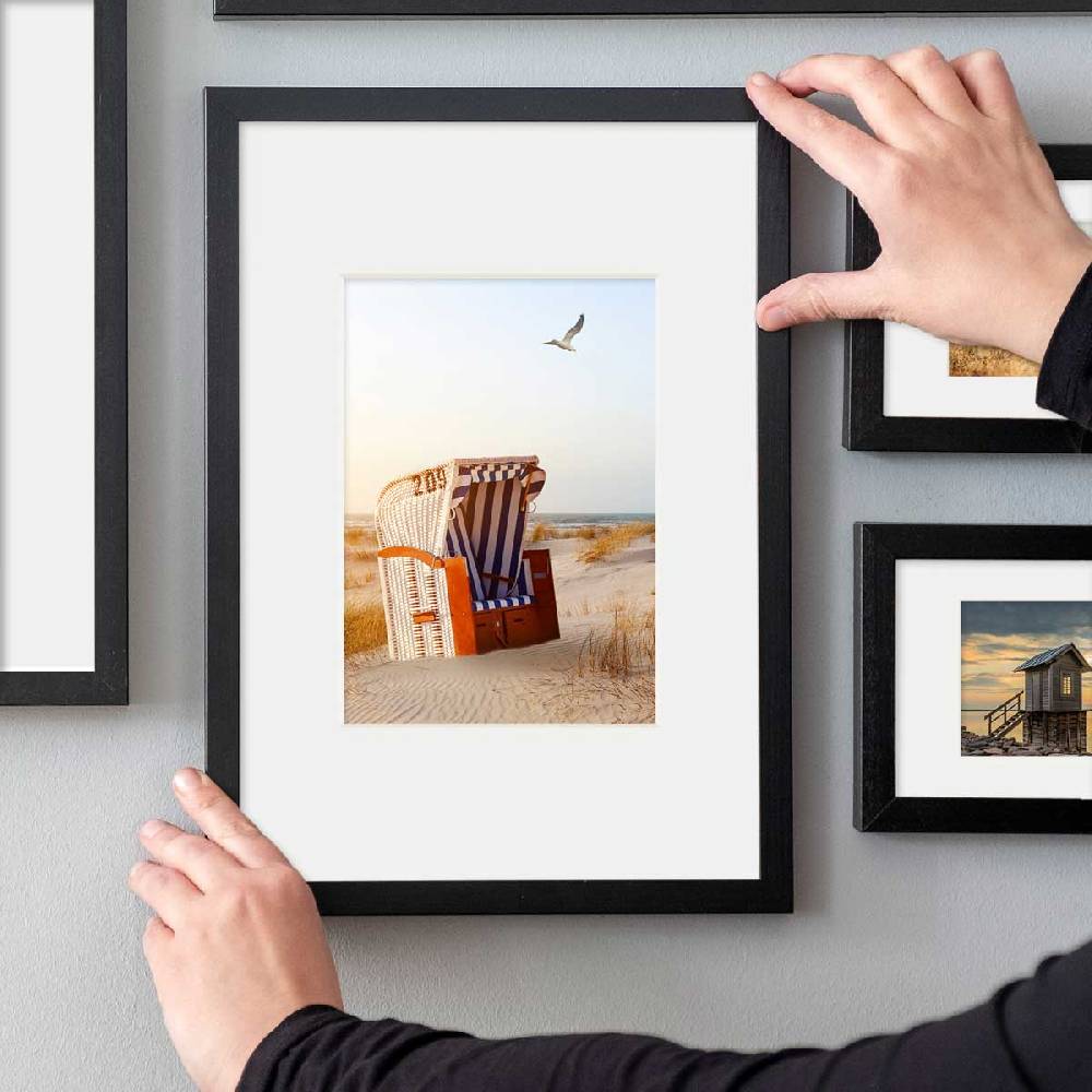 Photolini Passepartouts Creme-Weiß für 14er Rahmen-Set No.1 Neuheiten