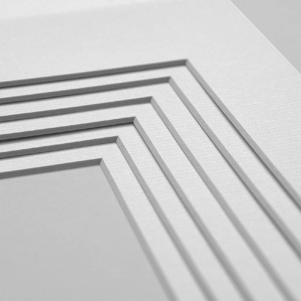 Photolini Passepartouts Creme-Weiß für 12er Rahmen-Set No.3 Kauf eins, bekomm eins gratis