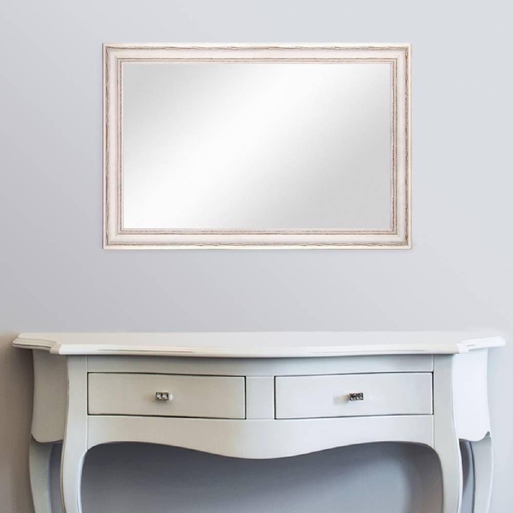 Photolini Wand-Spiegel 50x60 cm im Landhaus-Stil Weiss / Spiegelfläche 40x50 cm JETZT KAUFEN