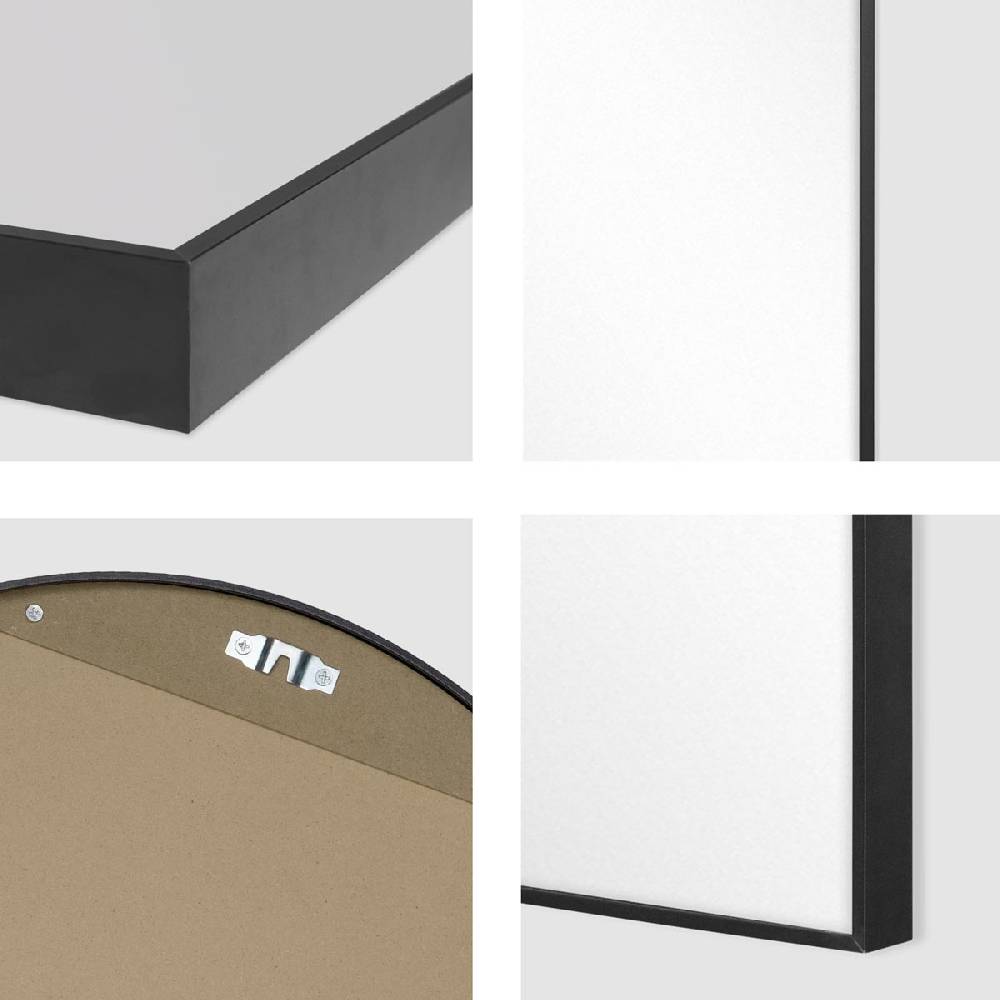 Photolini Spiegel Rundbogen Schwarz mit Metallrahmen 50x75 cm Bis zu 50% Rabatt