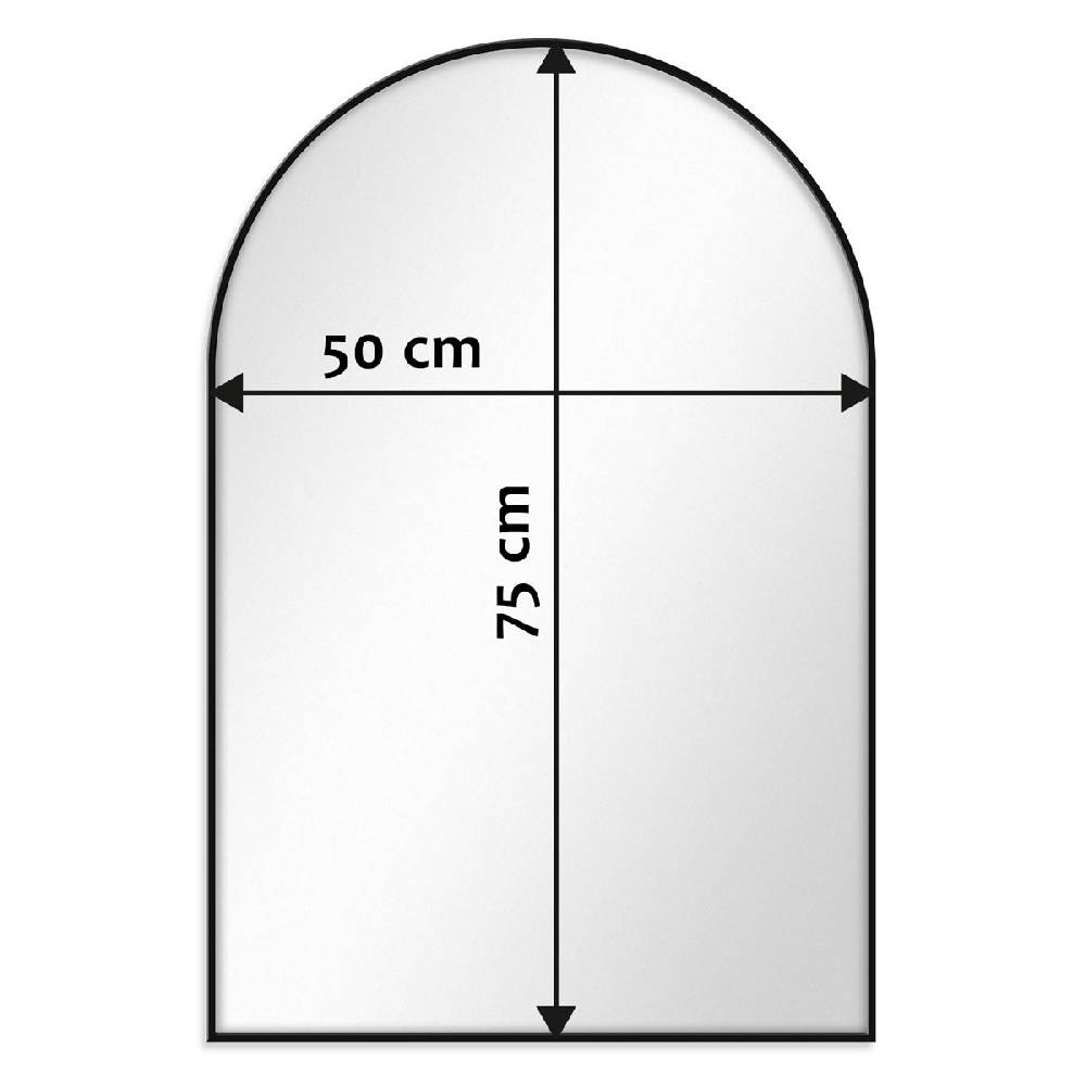 Photolini Spiegel Rundbogen Schwarz mit Metallrahmen 50x75 cm Bis zu 50% Rabatt