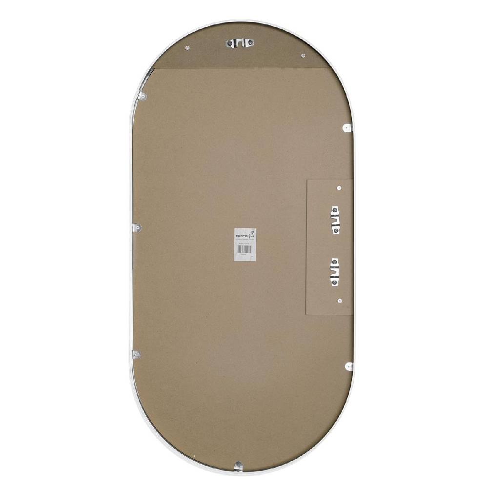 Photolini Spiegel Oval Silber mit Metallrahmen 40x80 cm Bis zu 60% Rabatt