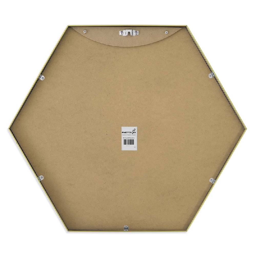 Photolini Spiegel Sechseckig Gold mit Metallrahmen 52x60 cm Discount Store für neue Produkte