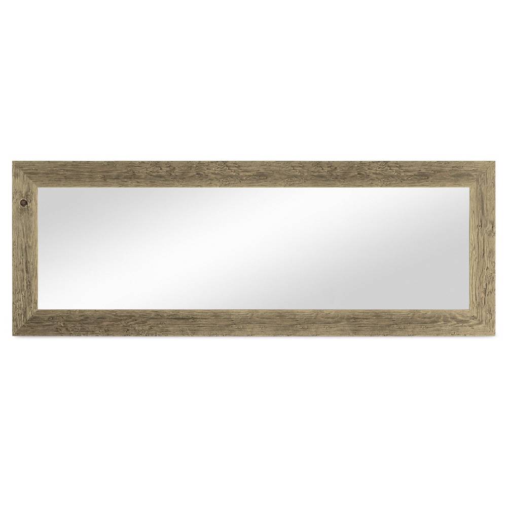 Photolini Wand-Spiegel 40x100 cm im Strandhaus-Stil Breit Eiche-Optik Rustikal / Spiegelfläche 30x90 cm Nur noch ein Tag übrig