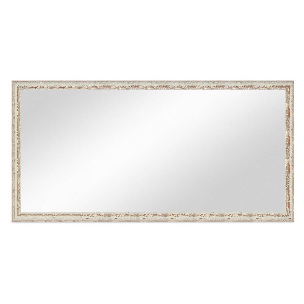 Photolini Wand-Spiegel 56x106 cm Weiss Shabby-Chic Vintage / Spiegelfläche 50x100 cm Kostenloser Versand international