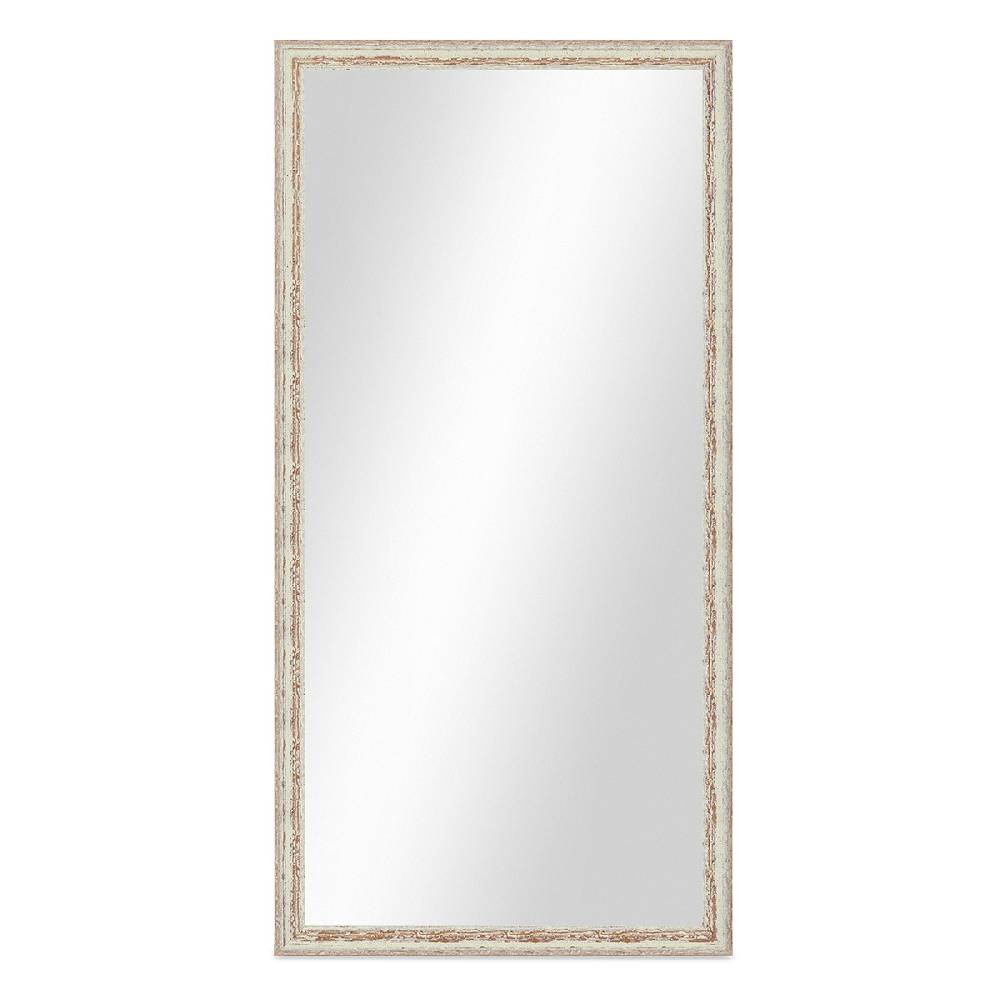 Photolini Wand-Spiegel 56x106 cm Weiss Shabby-Chic Vintage / Spiegelfläche 50x100 cm Kostenloser Versand international