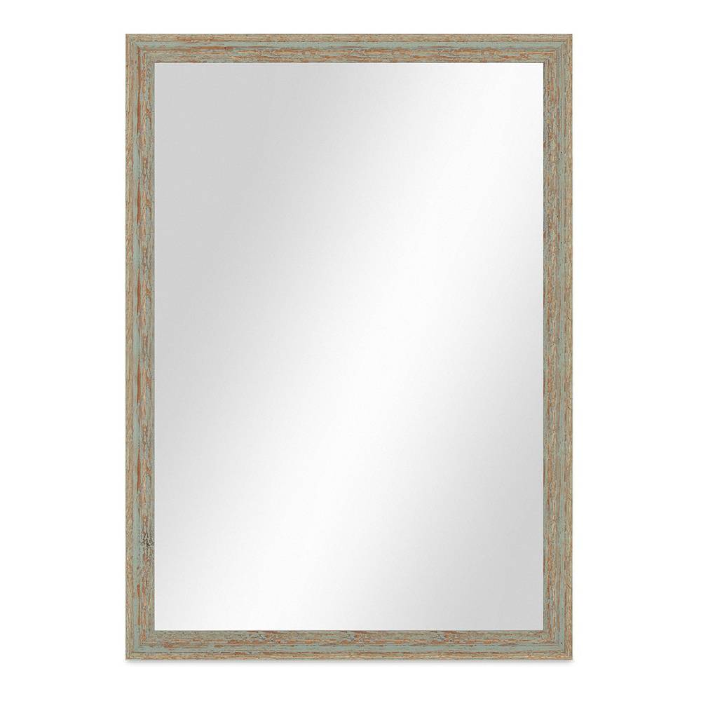 Photolini Wand-Spiegel 56x76 cm Grau-Grün Shabby-Chic Vintage / Spiegelfläche 50x70 cm Fabrikladen