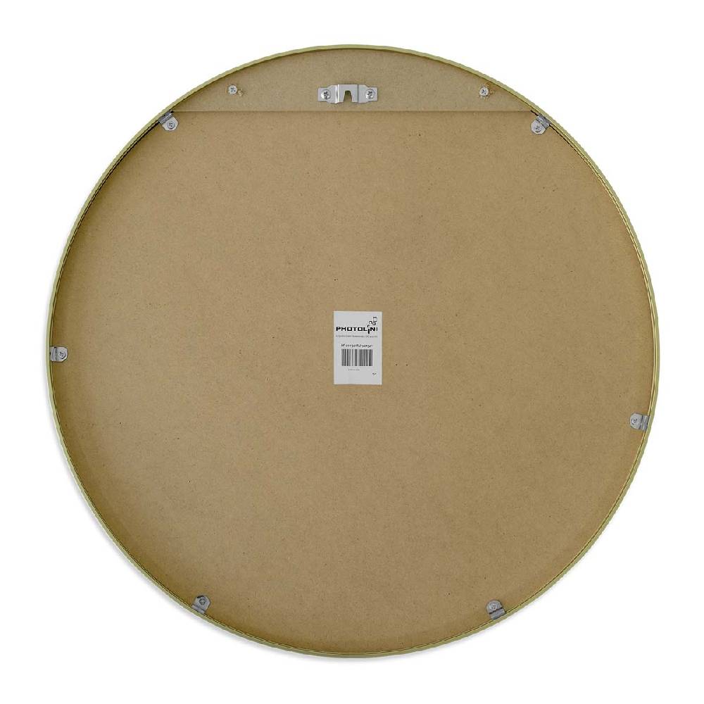 Photolini B-WARE: Spiegel Rund Gold mit Metallrahmen 50 cm zollfrei