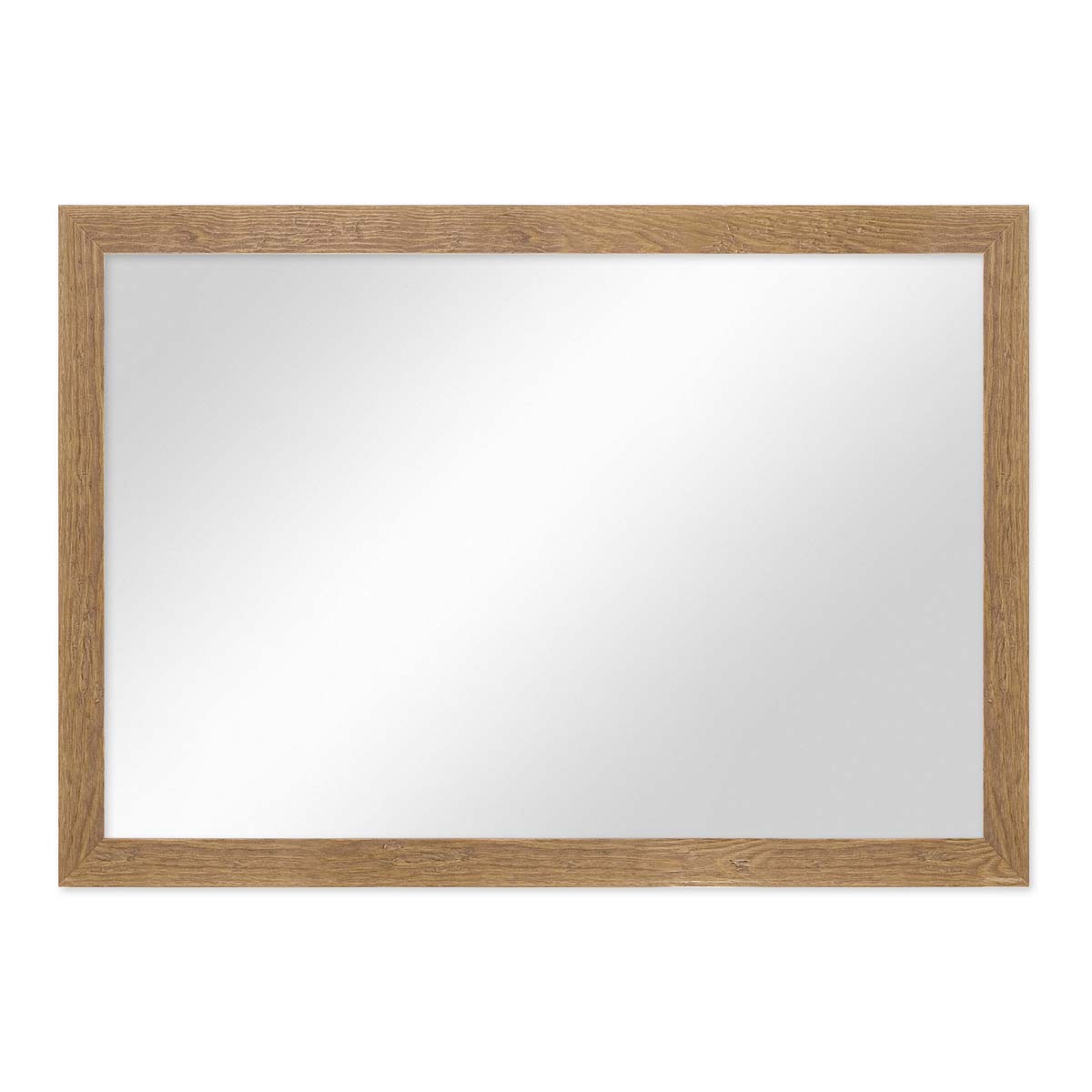Photolini B-WARE: Wand-Spiegel 46x66 cm im Strandhaus-Stil Eiche-Optik Rustikal / Spiegelfläche 40x60 cm 50% Rabatt für begrenzte Zeit