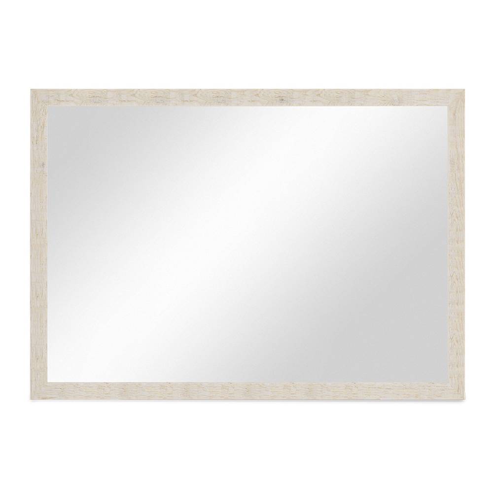 Photolini B-WARE: Wand-Spiegel 56x76 cm im Strandhaus-Stil Rustikal Weiß / Spiegelfläche 50x70 cm Rabatte dieses Monats