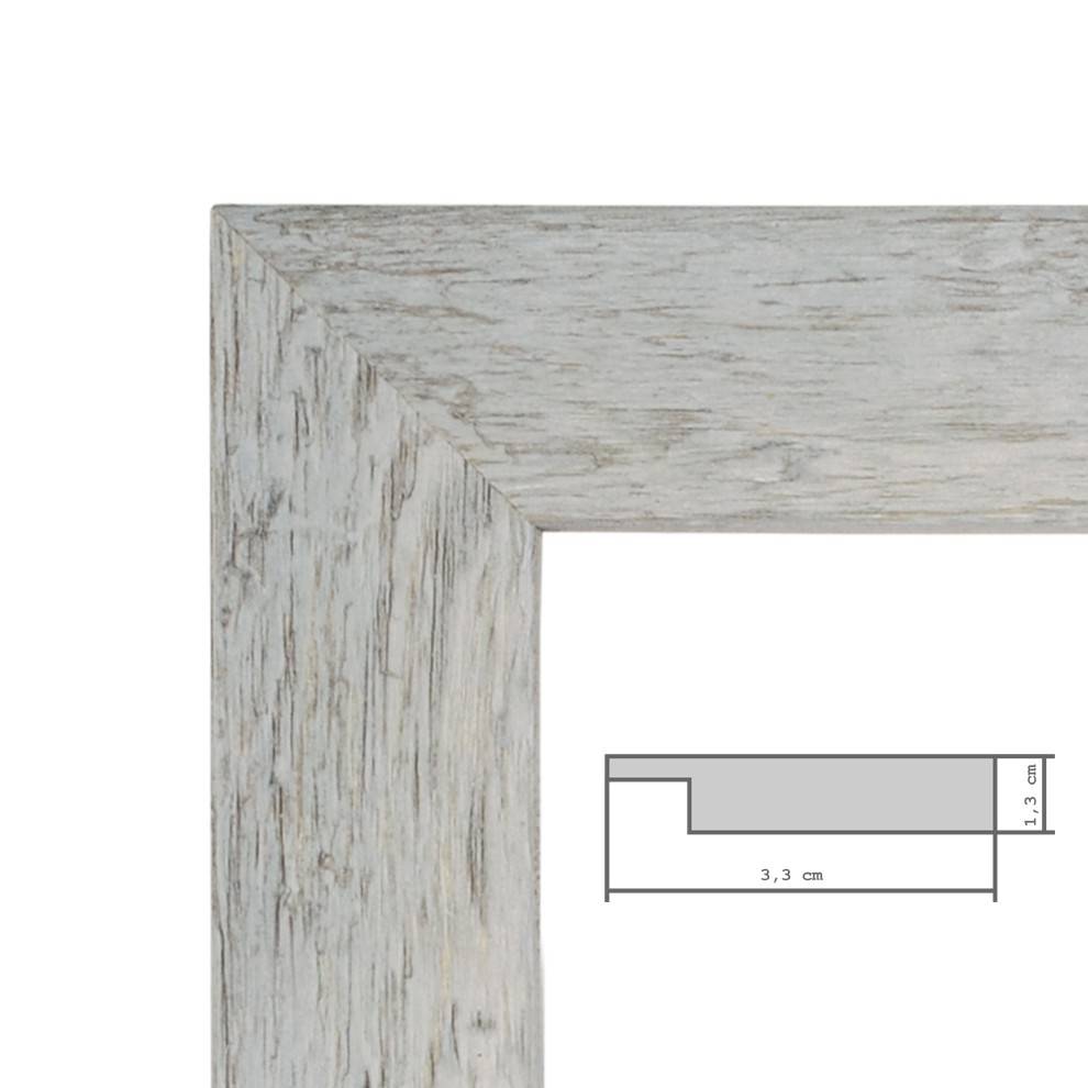 Photolini B-WARE: Wand-Spiegel 66x86 cm im Strandhaus-Stil Rustikal Grau / Spiegelfläche 60x80 cm Angebote