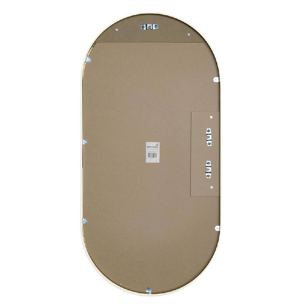 Photolini B-WARE: Spiegel Oval Gold mit Metallrahmen 40x80 cm im Angebot