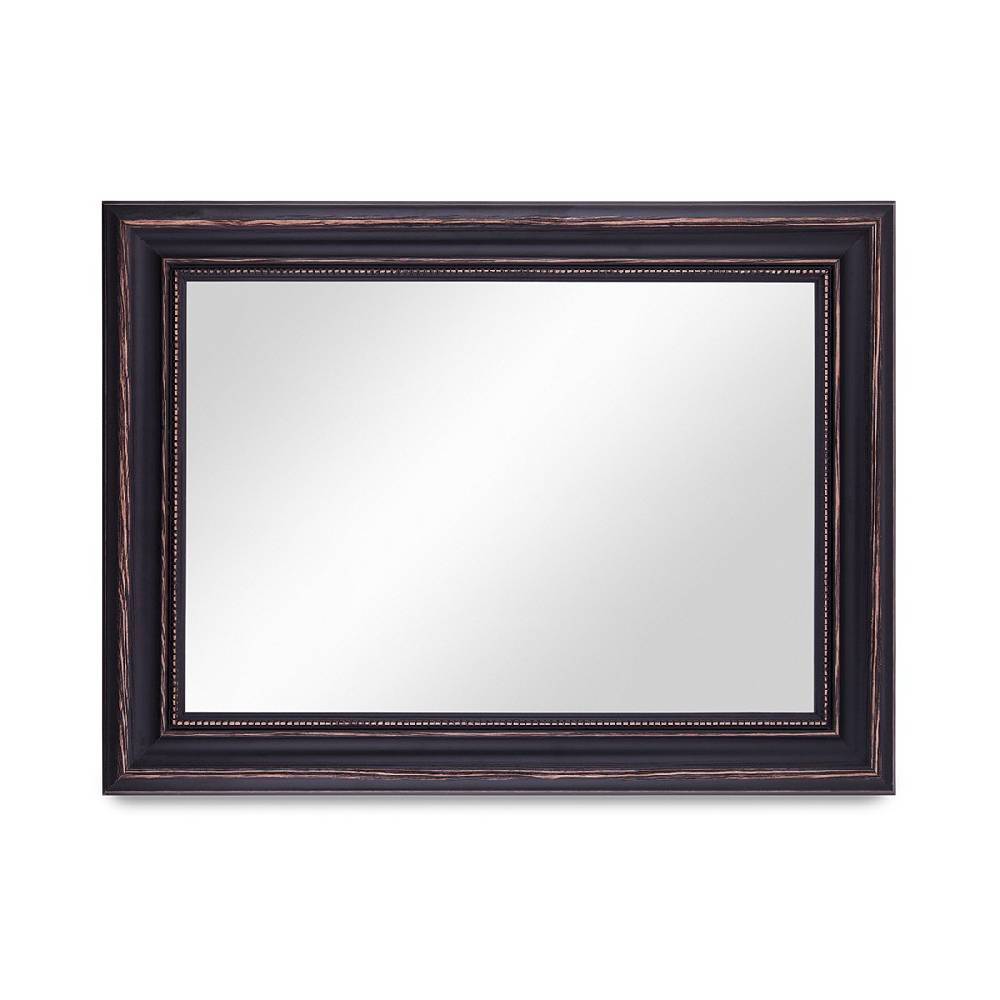Photolini B-WARE: Wand-Spiegel 40x50 cm im Landhaus-Stil Dunkelbraun / Spiegelfläche 30x40 cm Limitierter Zeitrabatt