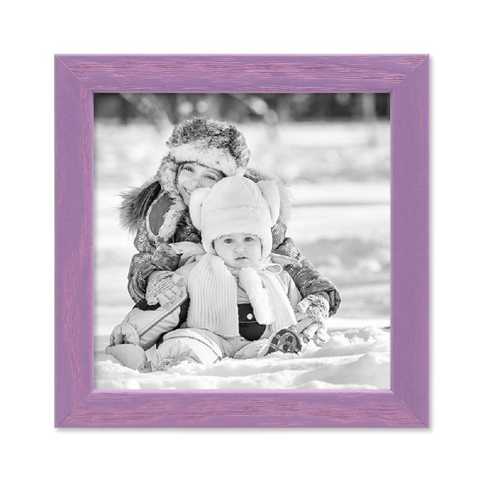 Photolini Bilderrahmen Lila mit Acrylglas 15x15 cm Jubiläumsangebot