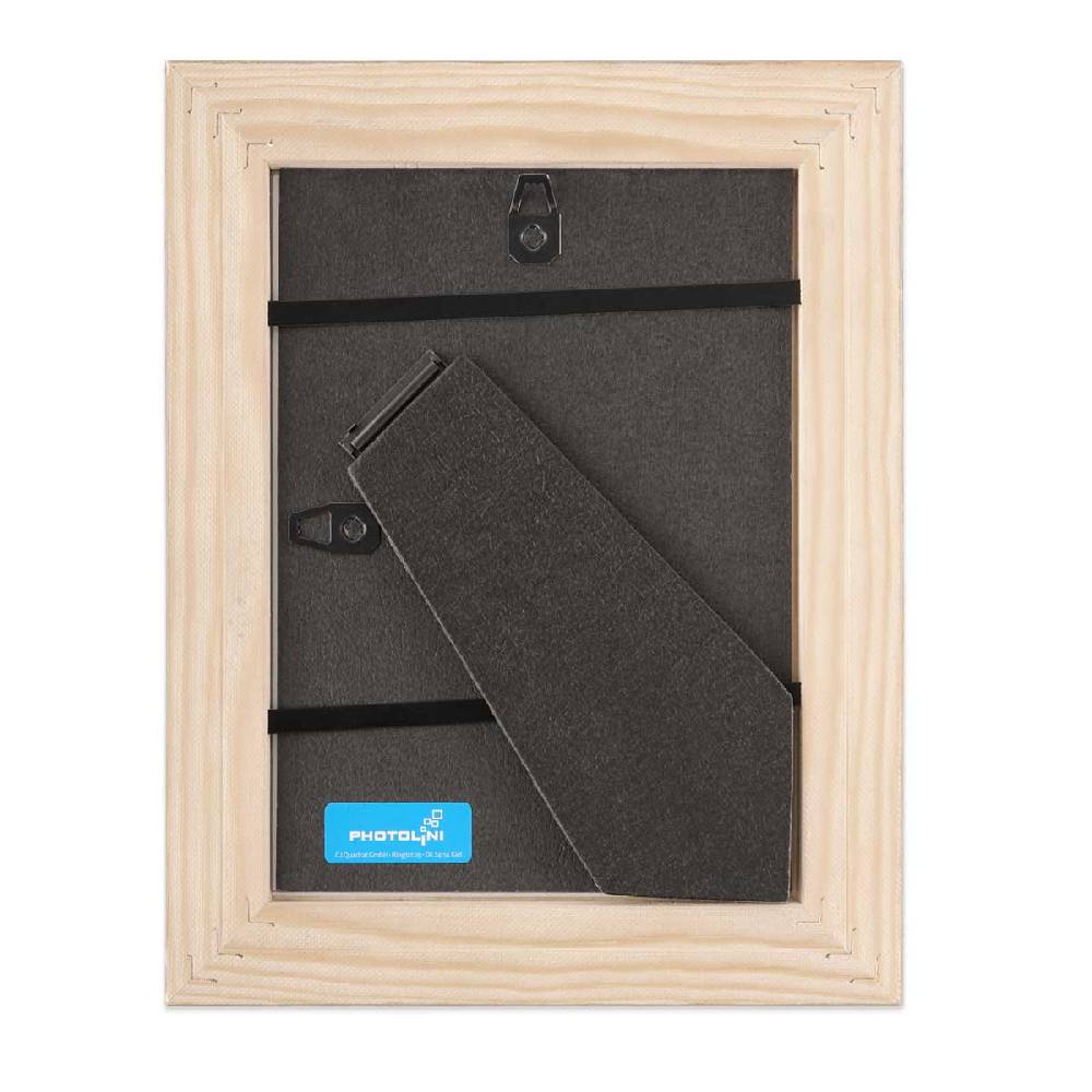Photolini 5er Bilderrahmen-Set 20x25 cm Strandhaus Weiß Rustikal Massivholz Echtglas Räumungsverkauf