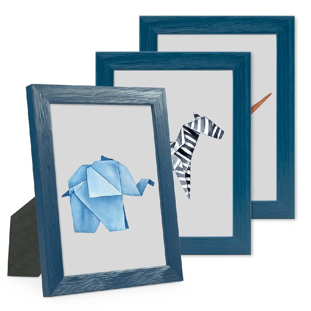 Photolini Bilderrahmen Dunkelblau 13x18 cm 3er Set mit Acrylglas Tiefpreis