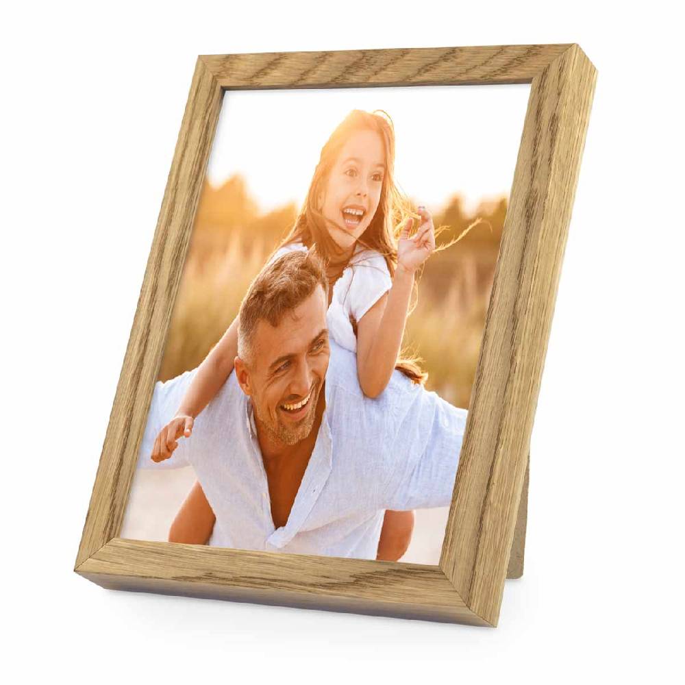 Photolini Holzrahmen Eiche mit Acrylglas Blitzverkäufe