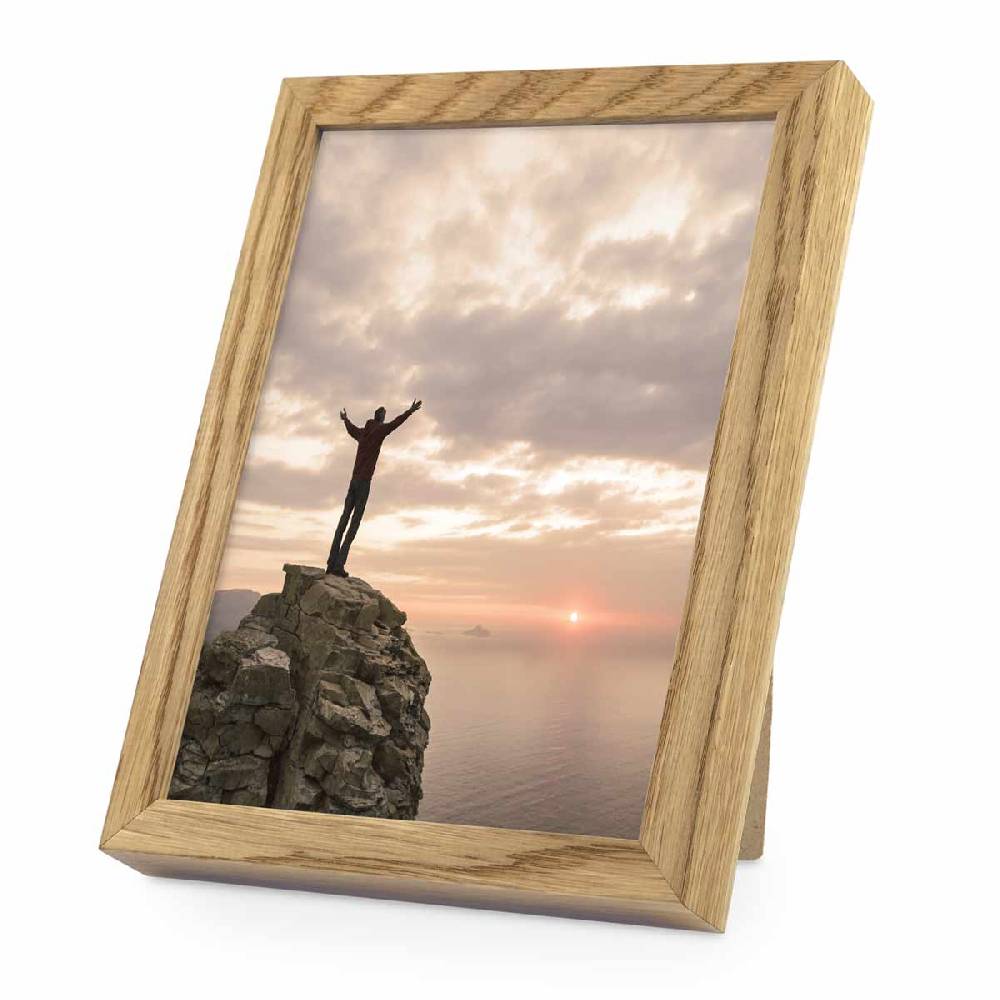 Photolini Holzrahmen Eiche mit Acrylglas Blitzverkäufe