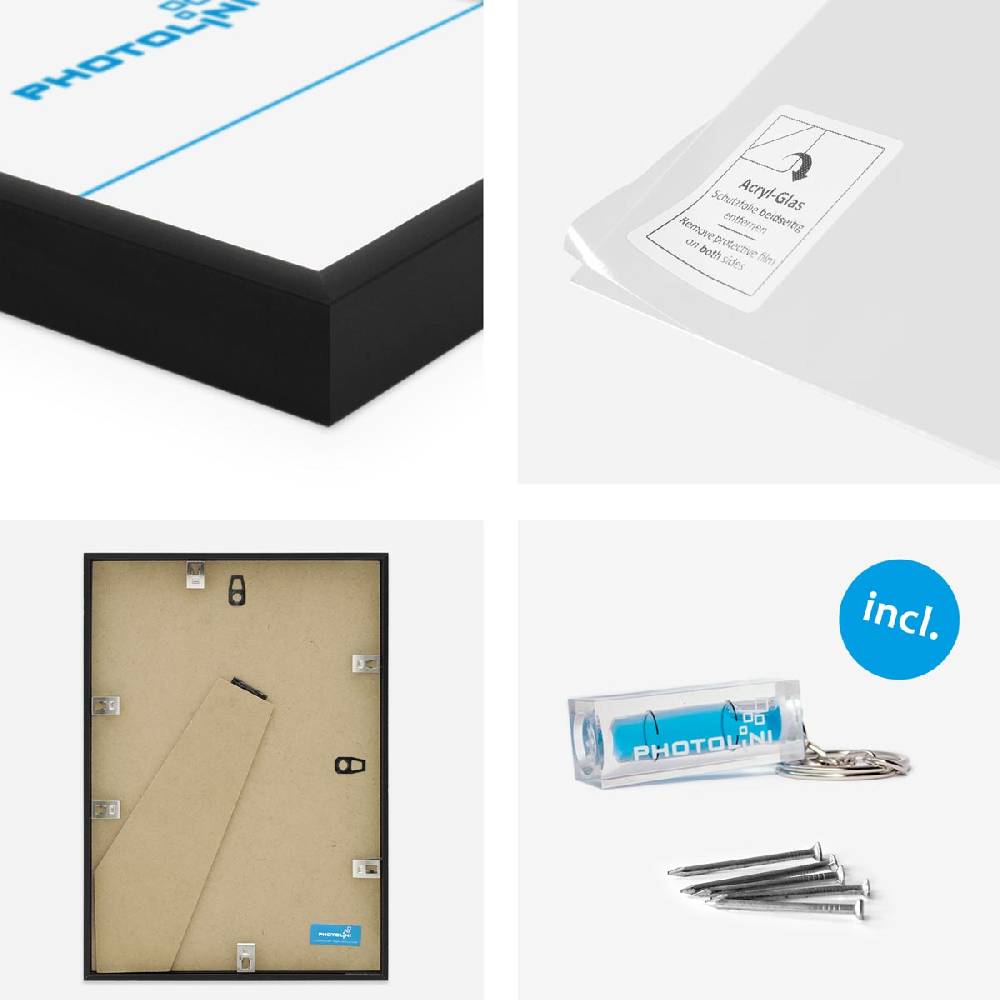 Photolini 15er Set Alu-Bilderrahmen Modern Schwarz Aluminium-Rahmen Bis zu 65% Rabatt