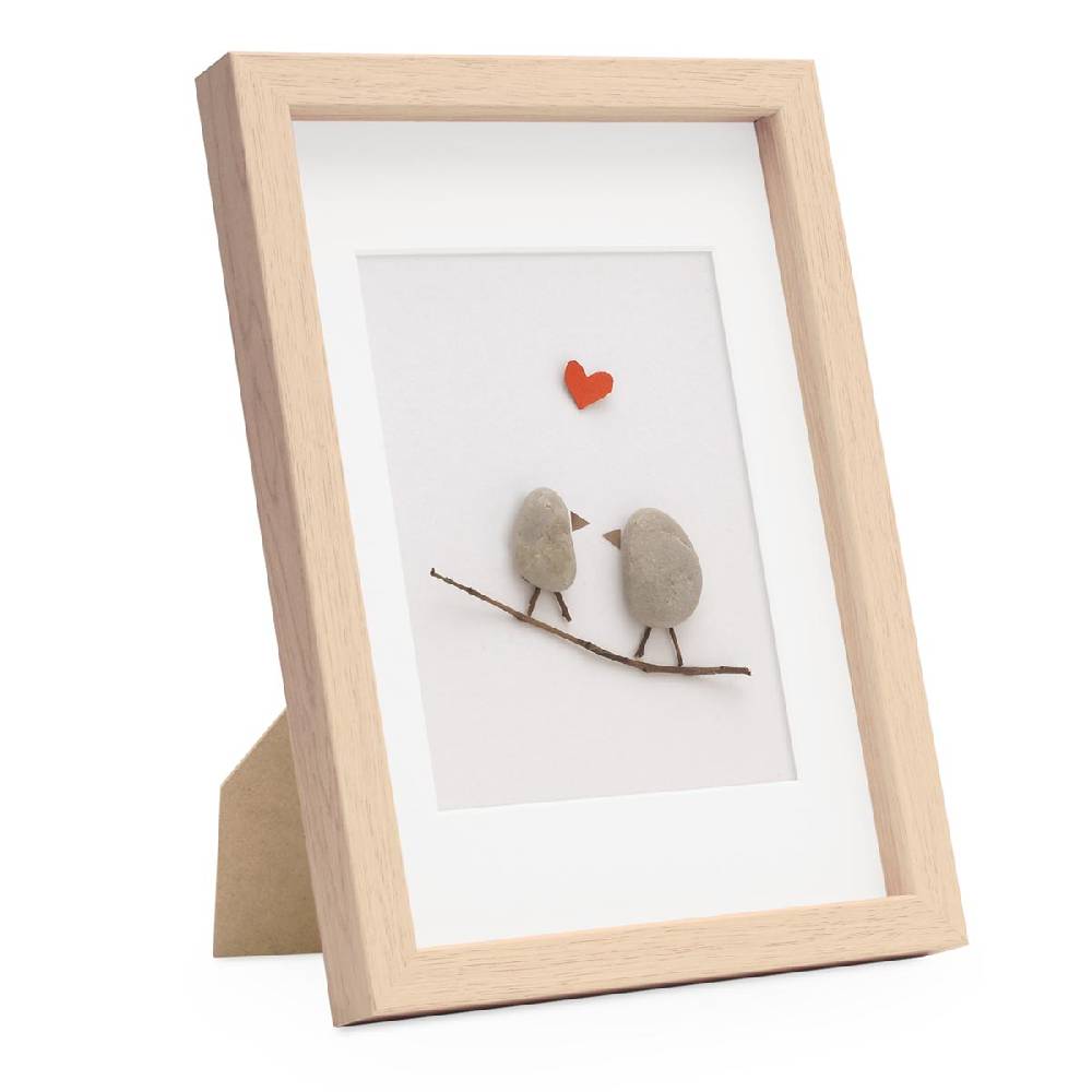 Photolini 3D Bilderrahmen Natur 1,5 cm Objekttiefe Valentinstagsangebot