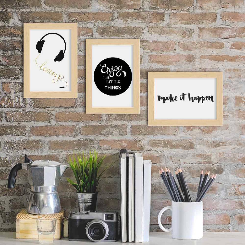 Photolini 10er Bilderrahmen-Set 10x15 cm Modern Natur aus MDF mit Acrylglas Neueste Mode